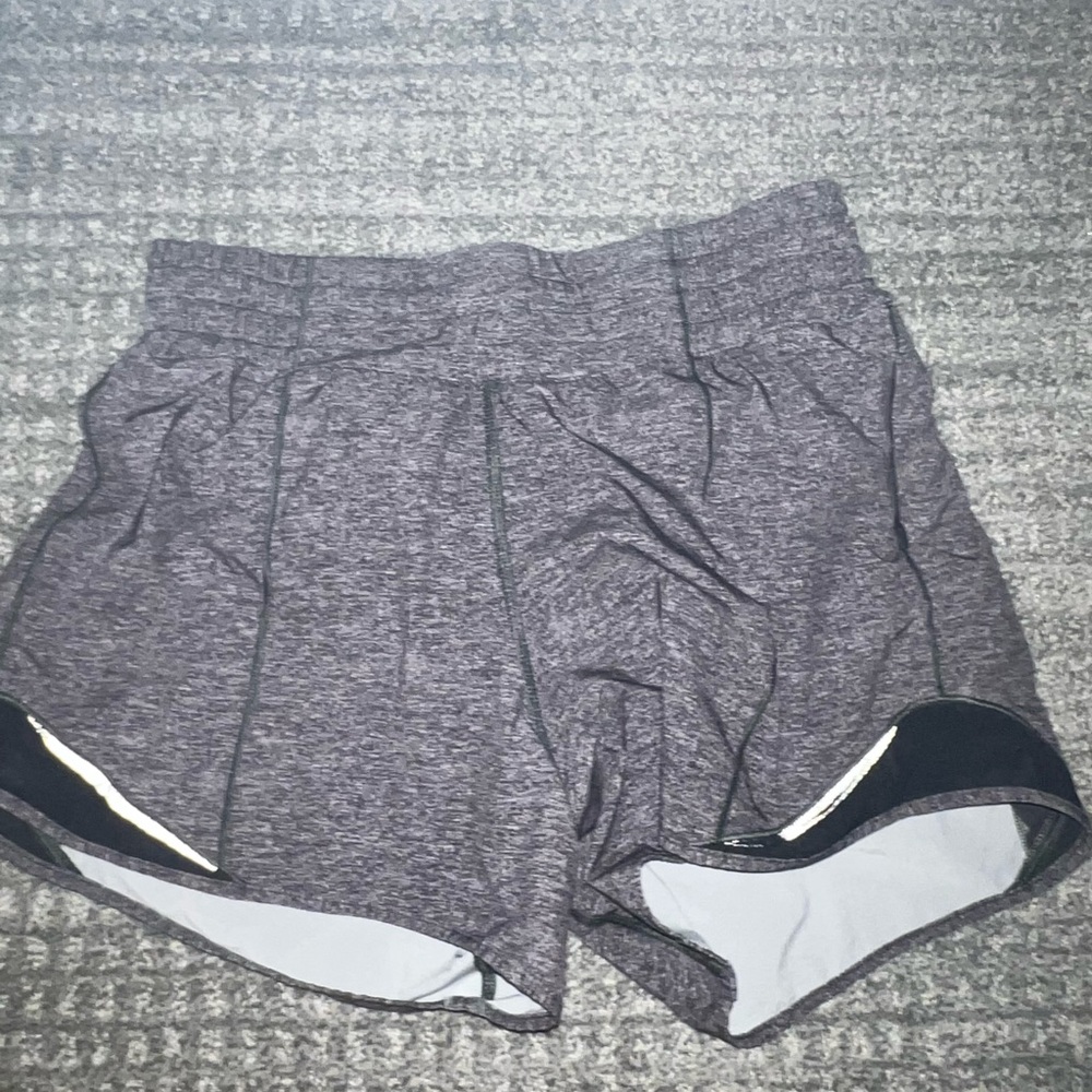 grey 4inch lululemon shorts in size 4
